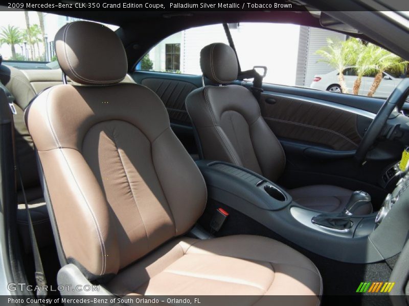 Palladium Silver Metallic / Tobacco Brown 2009 Mercedes-Benz CLK 350 Grand Edition Coupe