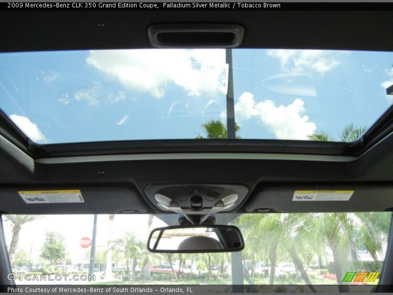 Palladium Silver Metallic / Tobacco Brown 2009 Mercedes-Benz CLK 350 Grand Edition Coupe