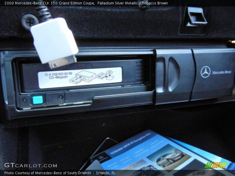 Palladium Silver Metallic / Tobacco Brown 2009 Mercedes-Benz CLK 350 Grand Edition Coupe
