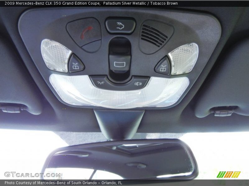 Palladium Silver Metallic / Tobacco Brown 2009 Mercedes-Benz CLK 350 Grand Edition Coupe