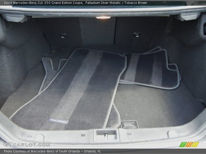 Palladium Silver Metallic / Tobacco Brown 2009 Mercedes-Benz CLK 350 Grand Edition Coupe