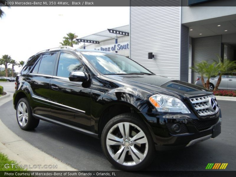 Black / Black 2009 Mercedes-Benz ML 350 4Matic
