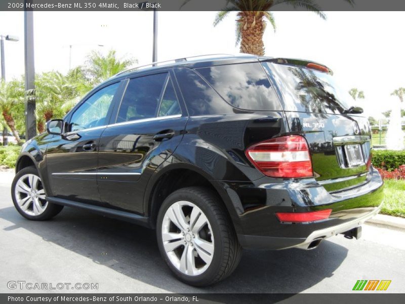 Black / Black 2009 Mercedes-Benz ML 350 4Matic