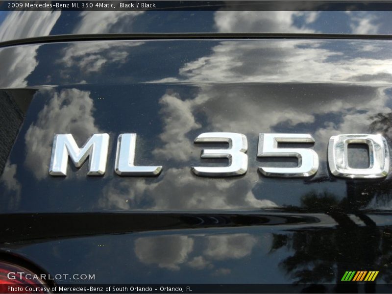 Black / Black 2009 Mercedes-Benz ML 350 4Matic