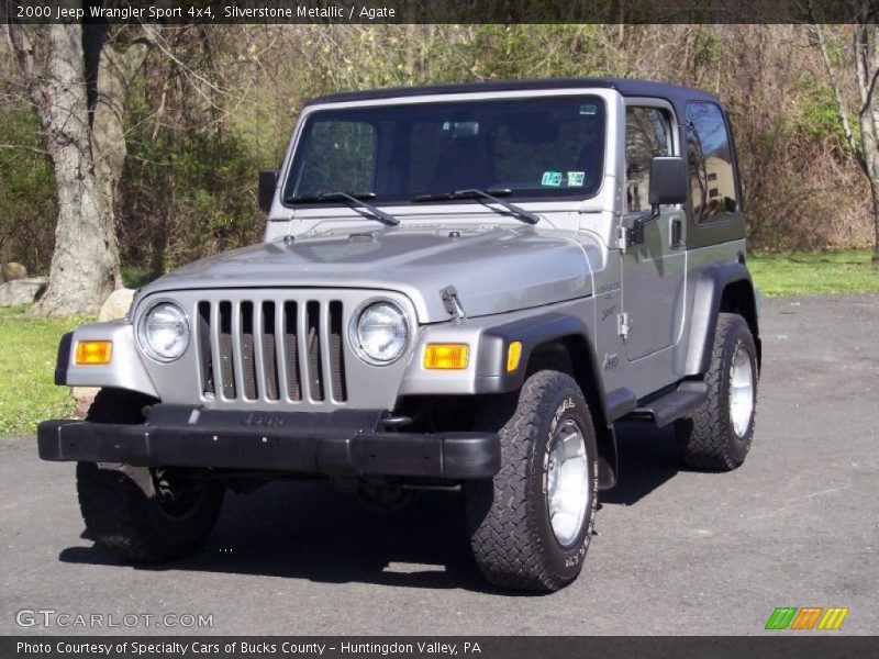Silverstone Metallic / Agate 2000 Jeep Wrangler Sport 4x4
