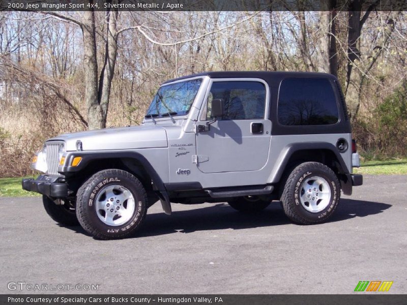 Silverstone Metallic / Agate 2000 Jeep Wrangler Sport 4x4