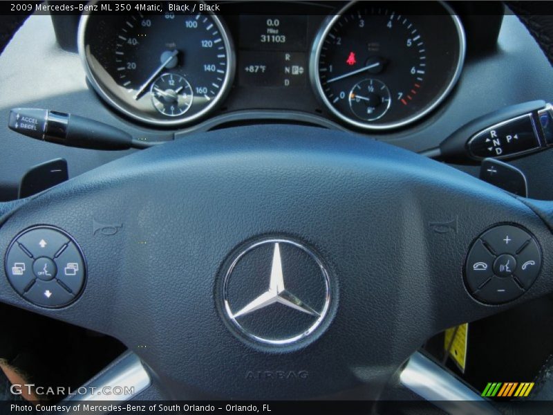 Black / Black 2009 Mercedes-Benz ML 350 4Matic