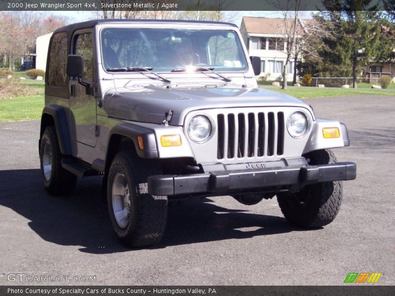 Silverstone Metallic / Agate 2000 Jeep Wrangler Sport 4x4
