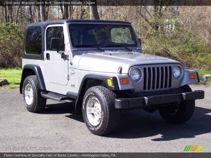Silverstone Metallic / Agate 2000 Jeep Wrangler Sport 4x4