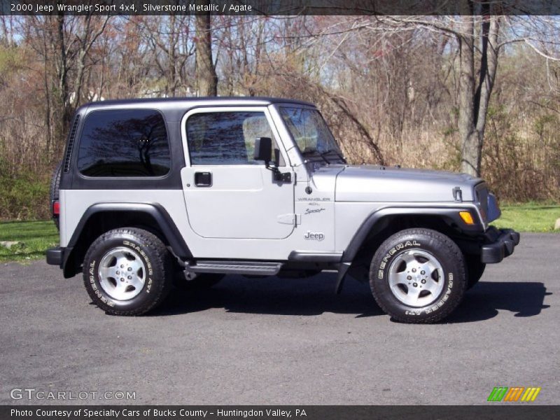Silverstone Metallic / Agate 2000 Jeep Wrangler Sport 4x4