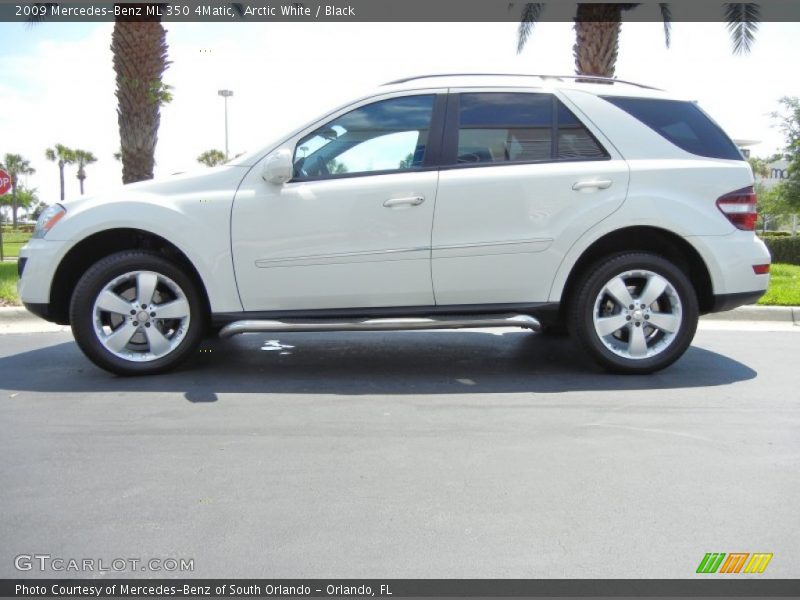 Arctic White / Black 2009 Mercedes-Benz ML 350 4Matic