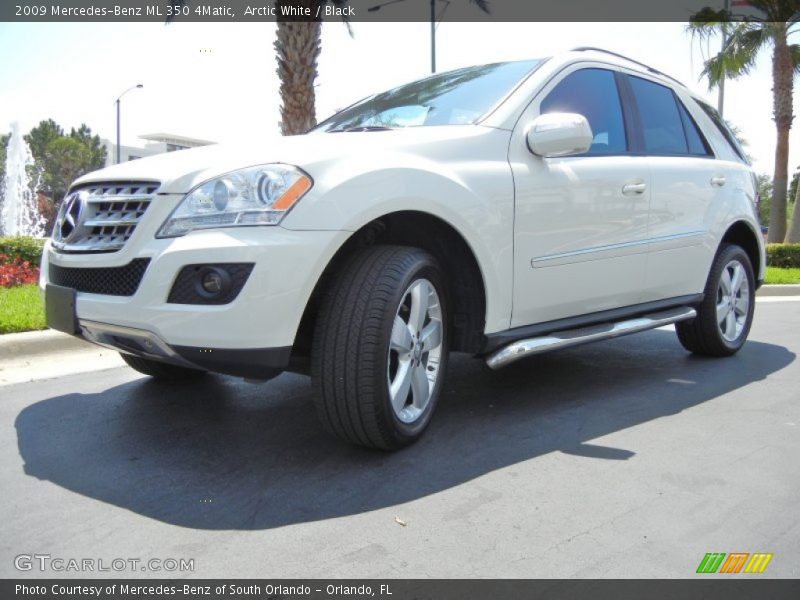 Arctic White / Black 2009 Mercedes-Benz ML 350 4Matic