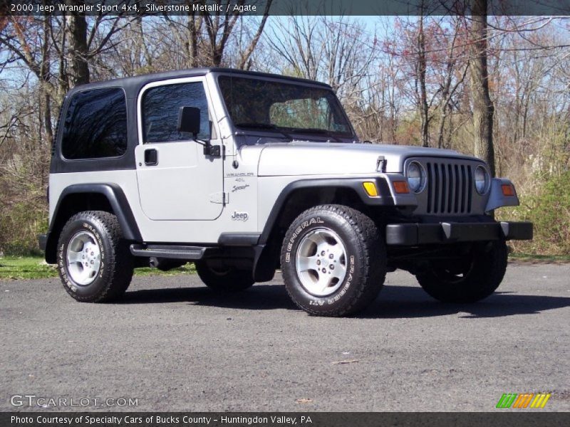 Silverstone Metallic / Agate 2000 Jeep Wrangler Sport 4x4