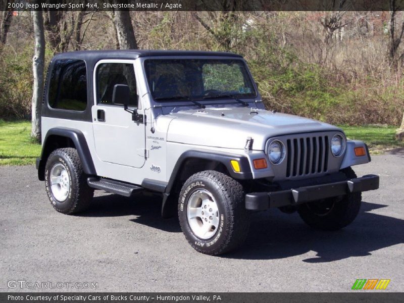 Silverstone Metallic / Agate 2000 Jeep Wrangler Sport 4x4