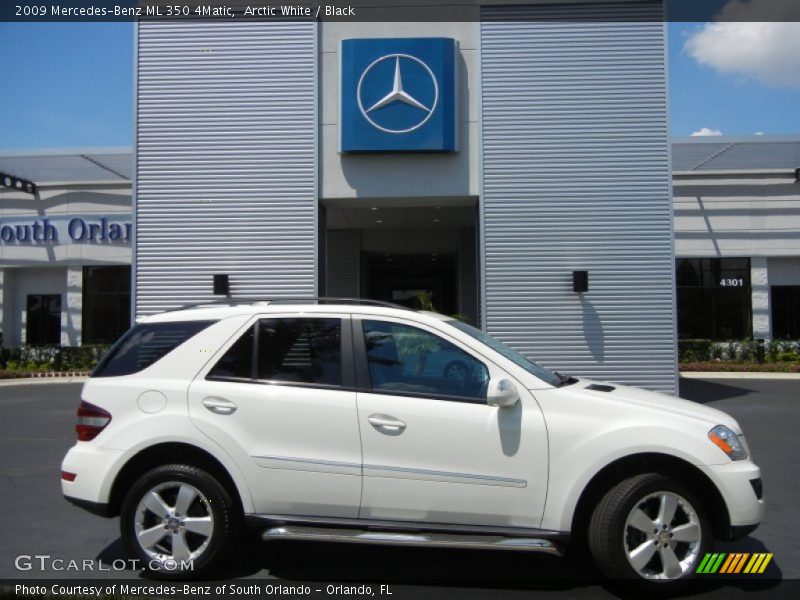 Arctic White / Black 2009 Mercedes-Benz ML 350 4Matic