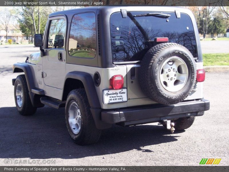 Silverstone Metallic / Agate 2000 Jeep Wrangler Sport 4x4