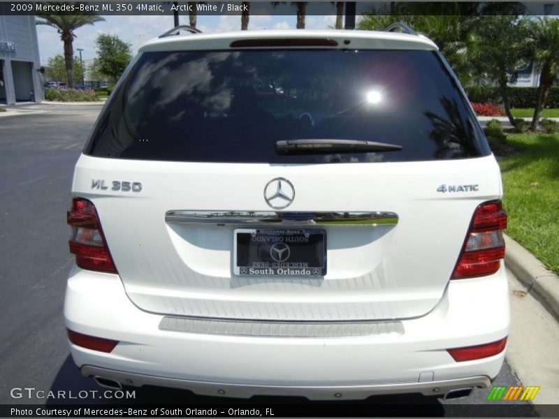 Arctic White / Black 2009 Mercedes-Benz ML 350 4Matic