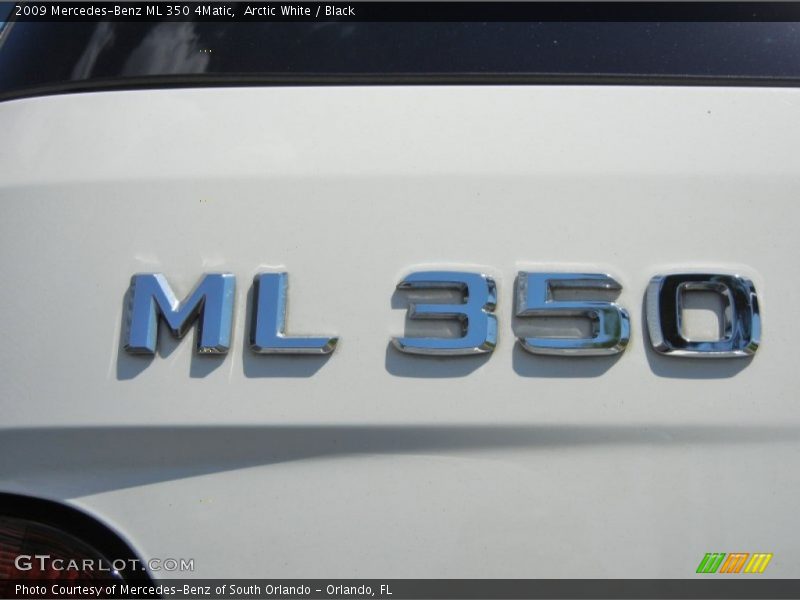 Arctic White / Black 2009 Mercedes-Benz ML 350 4Matic
