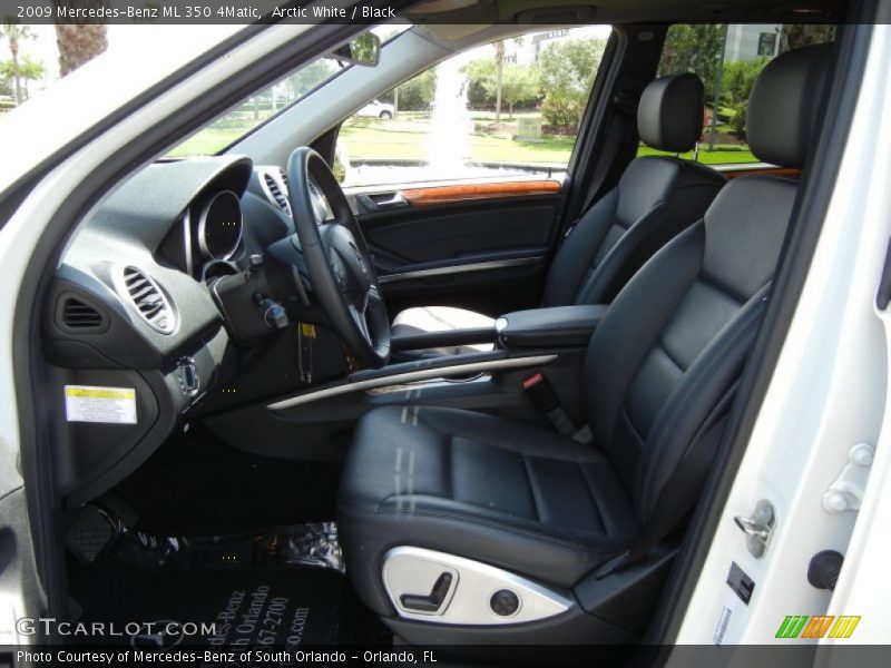 Arctic White / Black 2009 Mercedes-Benz ML 350 4Matic