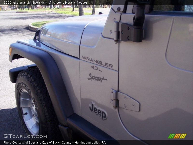 Silverstone Metallic / Agate 2000 Jeep Wrangler Sport 4x4