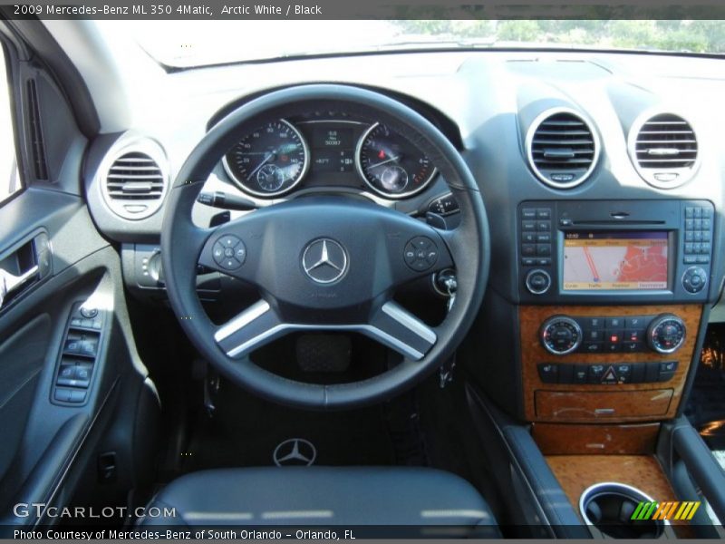 Arctic White / Black 2009 Mercedes-Benz ML 350 4Matic