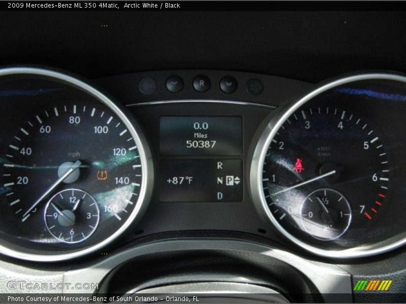 Arctic White / Black 2009 Mercedes-Benz ML 350 4Matic