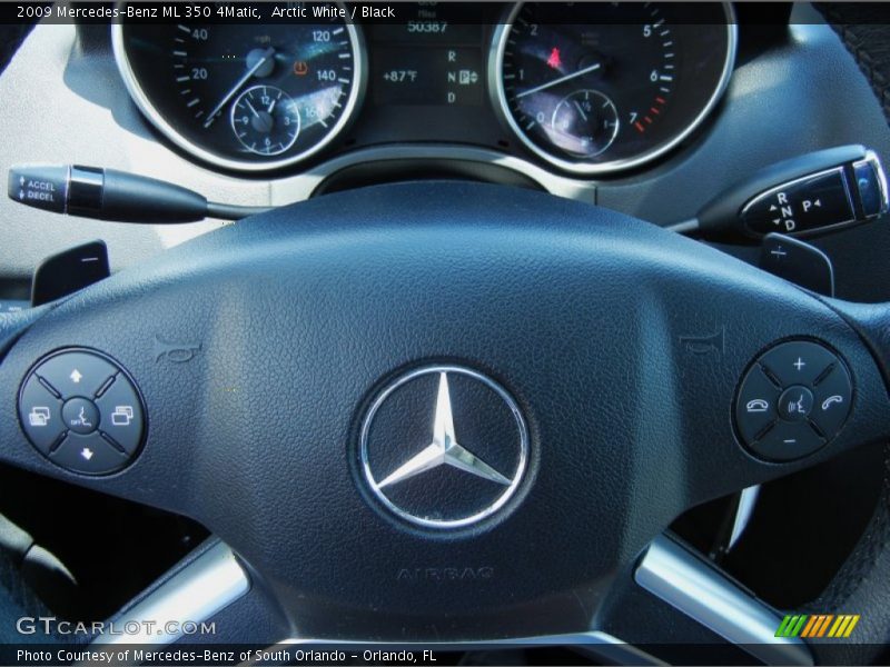Arctic White / Black 2009 Mercedes-Benz ML 350 4Matic