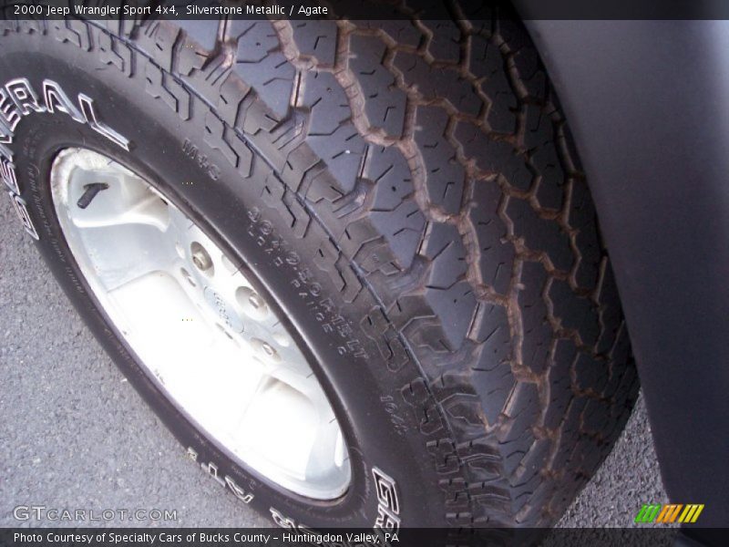 Silverstone Metallic / Agate 2000 Jeep Wrangler Sport 4x4