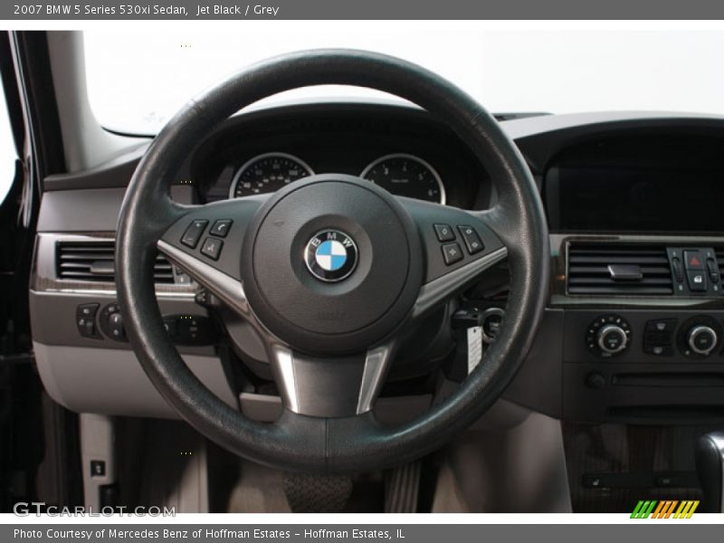 Jet Black / Grey 2007 BMW 5 Series 530xi Sedan