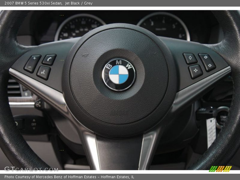 Jet Black / Grey 2007 BMW 5 Series 530xi Sedan
