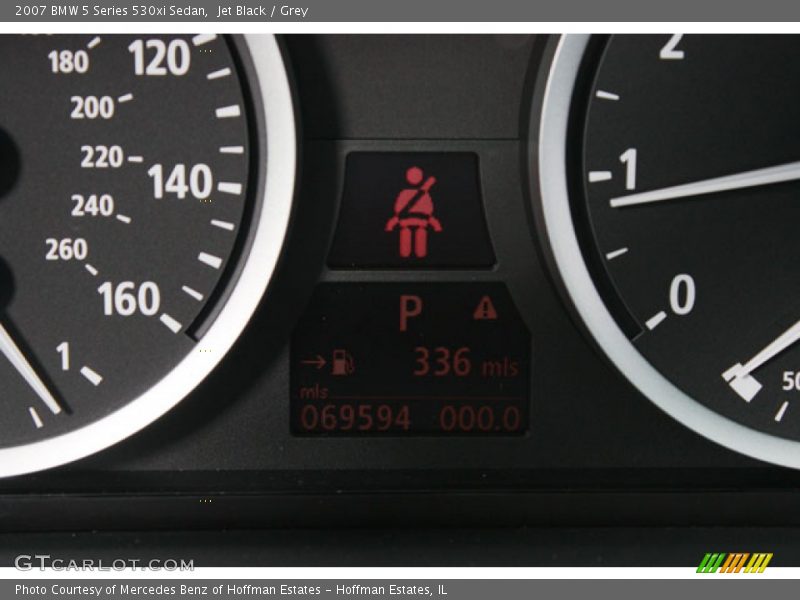 Jet Black / Grey 2007 BMW 5 Series 530xi Sedan
