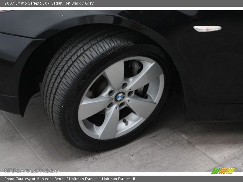 Jet Black / Grey 2007 BMW 5 Series 530xi Sedan