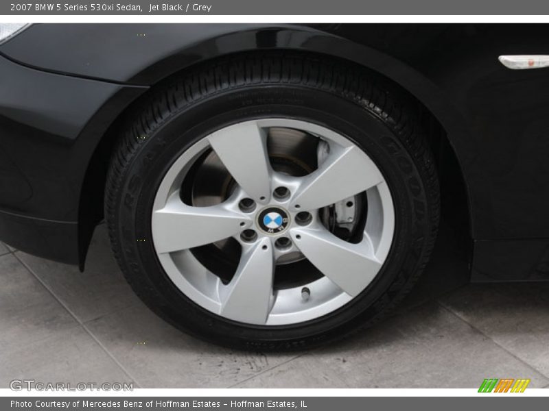 Jet Black / Grey 2007 BMW 5 Series 530xi Sedan