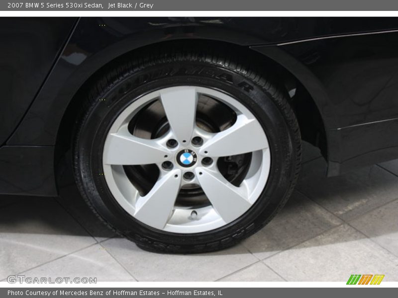 Jet Black / Grey 2007 BMW 5 Series 530xi Sedan