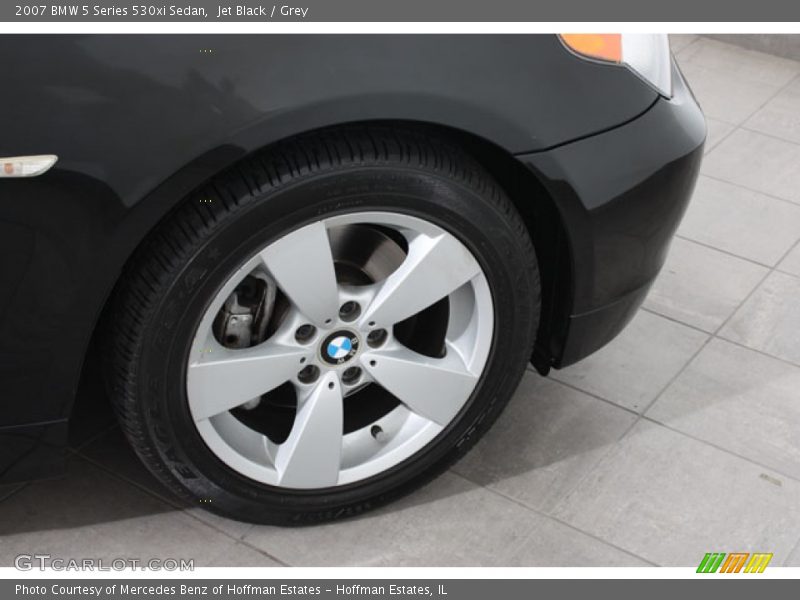 Jet Black / Grey 2007 BMW 5 Series 530xi Sedan