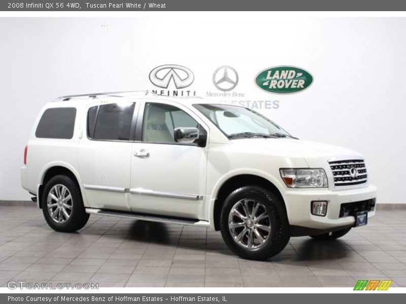 Tuscan Pearl White / Wheat 2008 Infiniti QX 56 4WD
