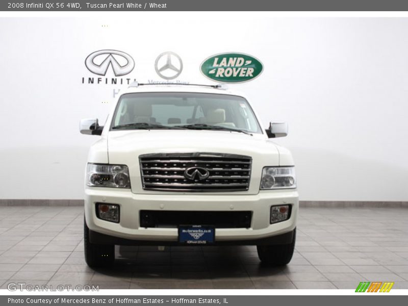 Tuscan Pearl White / Wheat 2008 Infiniti QX 56 4WD