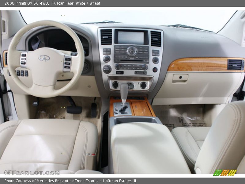 Tuscan Pearl White / Wheat 2008 Infiniti QX 56 4WD