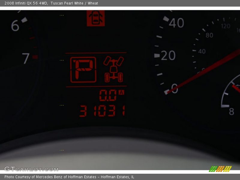 Tuscan Pearl White / Wheat 2008 Infiniti QX 56 4WD