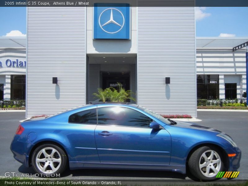 Athens Blue / Wheat 2005 Infiniti G 35 Coupe