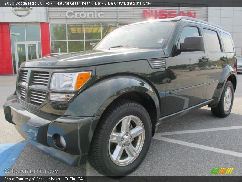 Natural Green Pearl / Dark Slate Gray/Light Slate Gray 2010 Dodge Nitro SXT 4x4