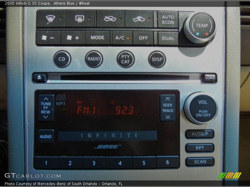 Athens Blue / Wheat 2005 Infiniti G 35 Coupe