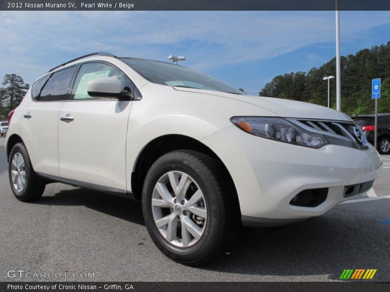 Pearl White / Beige 2012 Nissan Murano SV