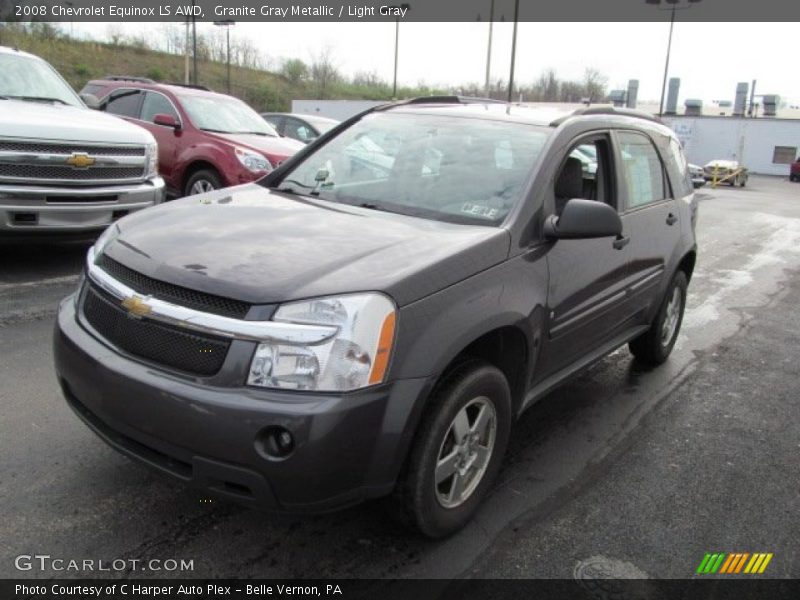 Granite Gray Metallic / Light Gray 2008 Chevrolet Equinox LS AWD