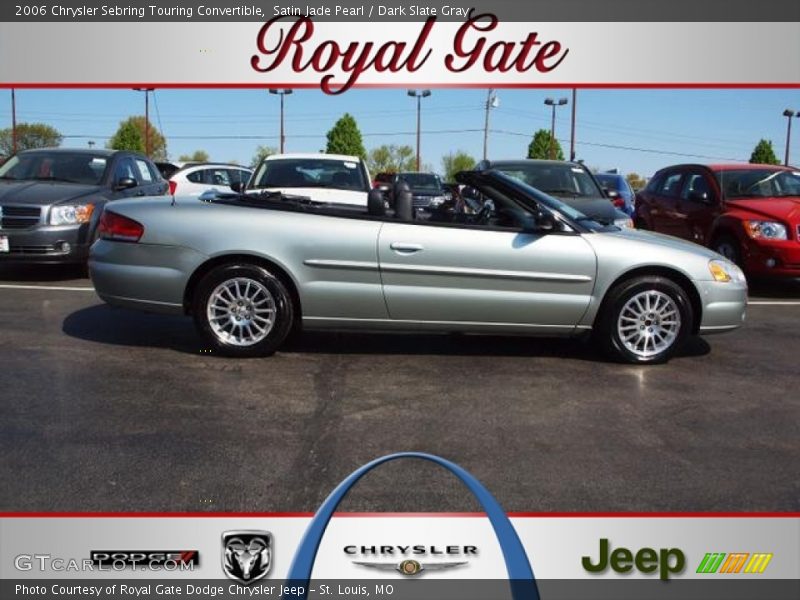 Satin Jade Pearl / Dark Slate Gray 2006 Chrysler Sebring Touring Convertible