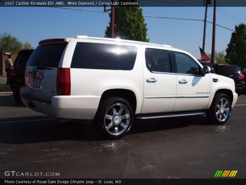 White Diamond / Cocoa/Light Cashmere 2007 Cadillac Escalade ESV AWD