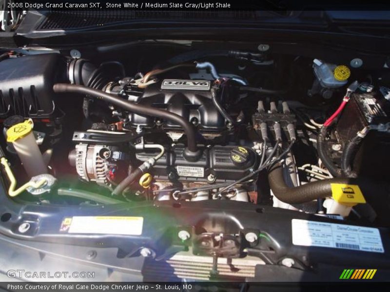 Stone White / Medium Slate Gray/Light Shale 2008 Dodge Grand Caravan SXT