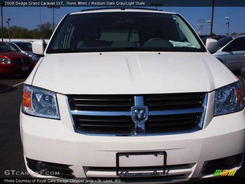Stone White / Medium Slate Gray/Light Shale 2008 Dodge Grand Caravan SXT