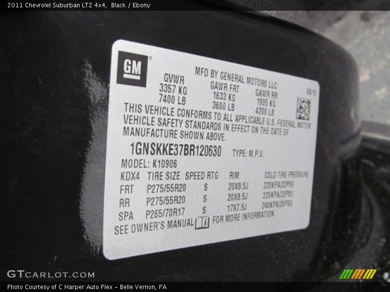 Black / Ebony 2011 Chevrolet Suburban LTZ 4x4