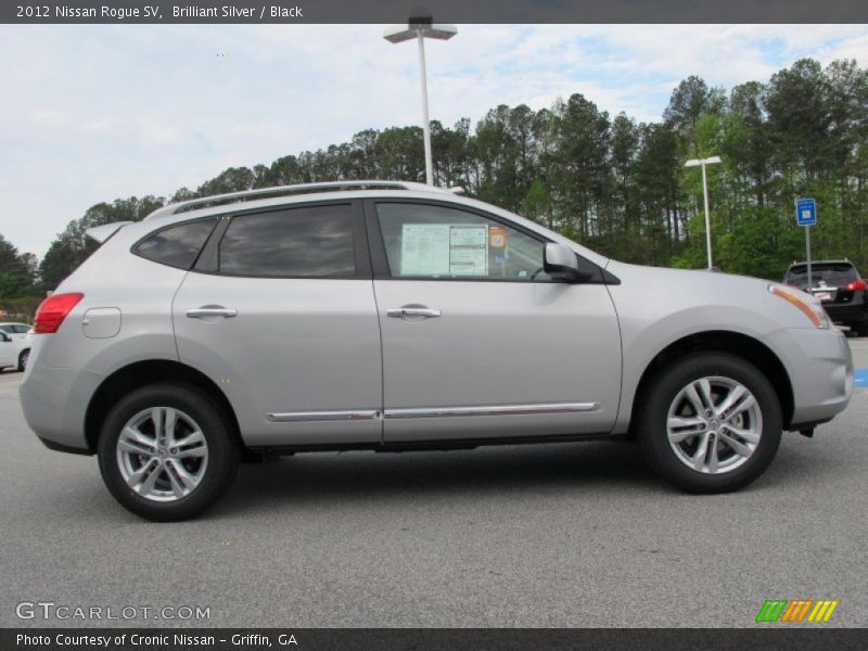 Brilliant Silver / Black 2012 Nissan Rogue SV